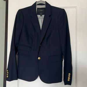 Navy wool j crew blazer